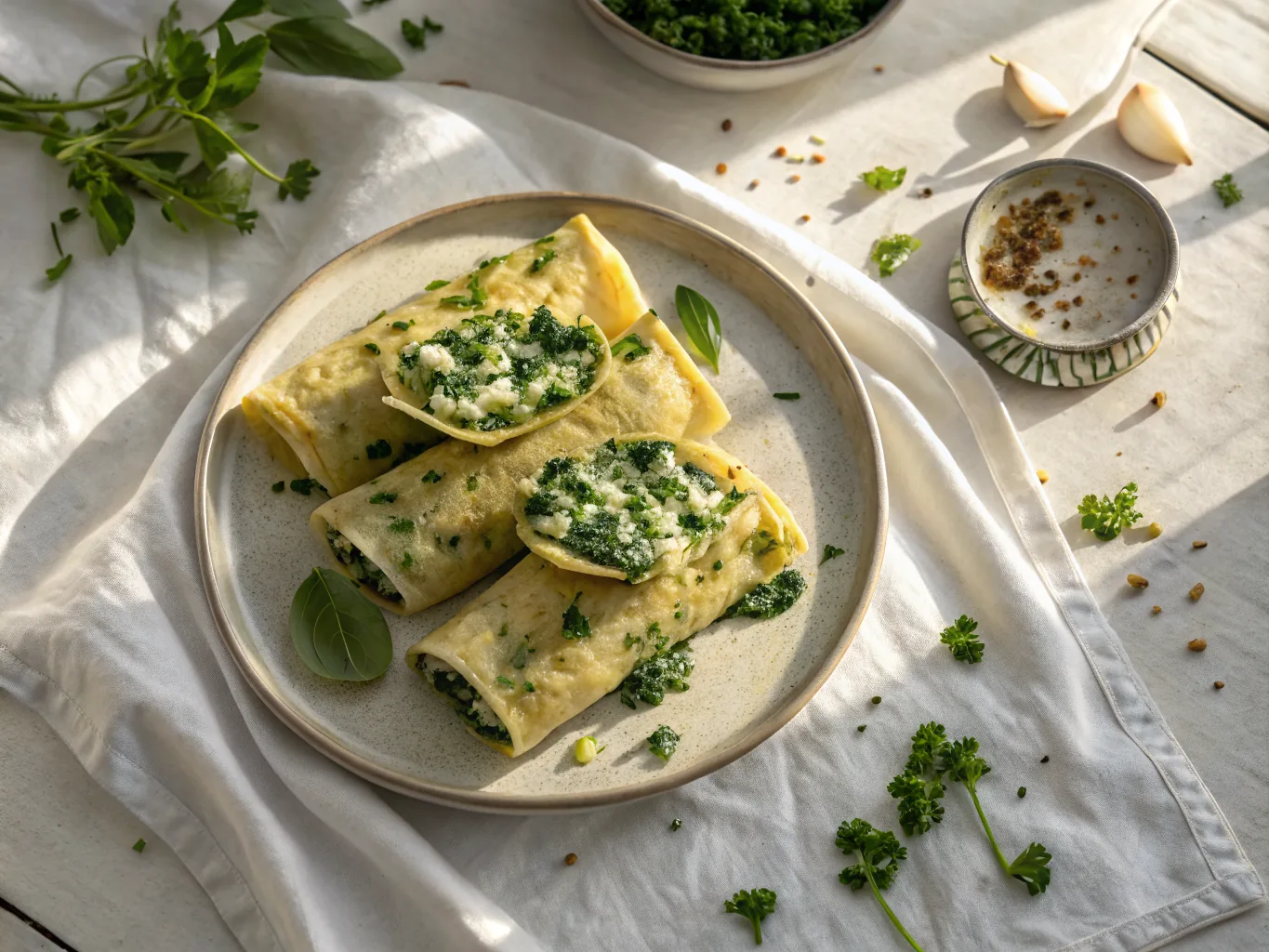 Crespelle aux Épinards et Ricotta