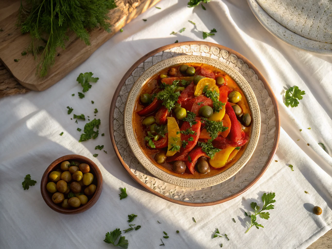 Hmiss Algérien aux Poivrons et Olives