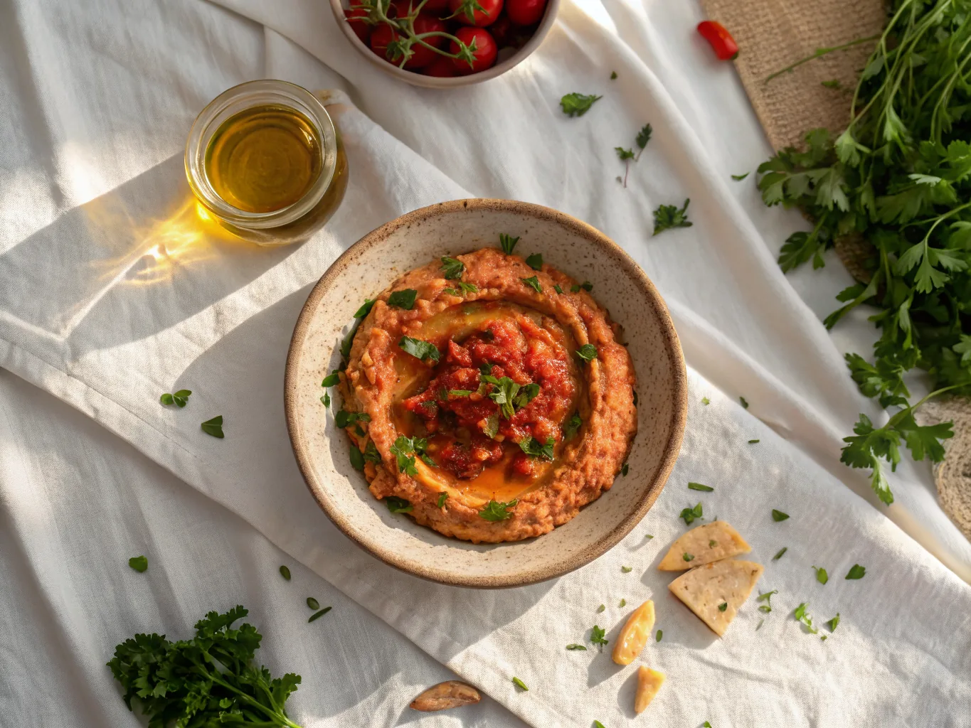 Hmiss (Trempette tunisienne aux poivrons grillés et tomates)