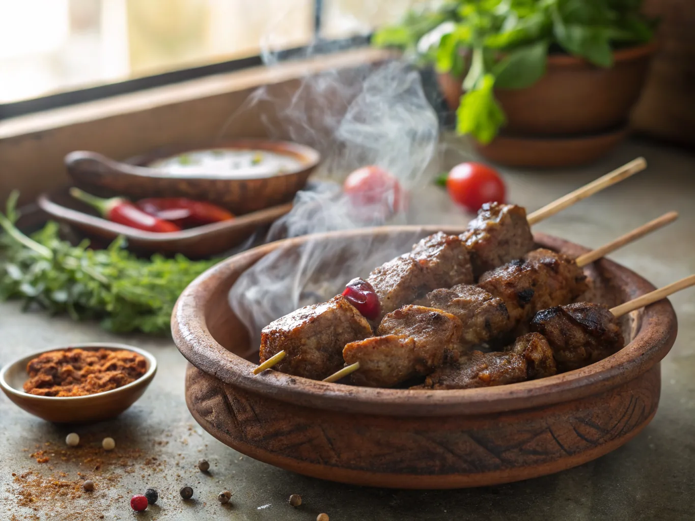 Kebab d'agneau à la broche