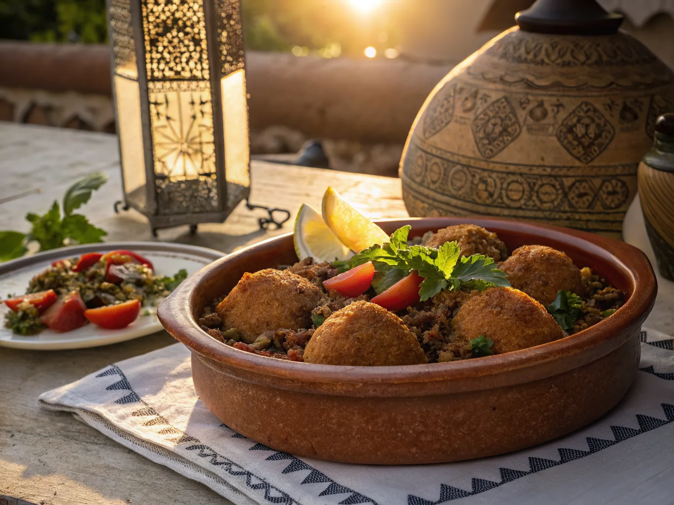 Kibbeh au four farci à la viande hachée