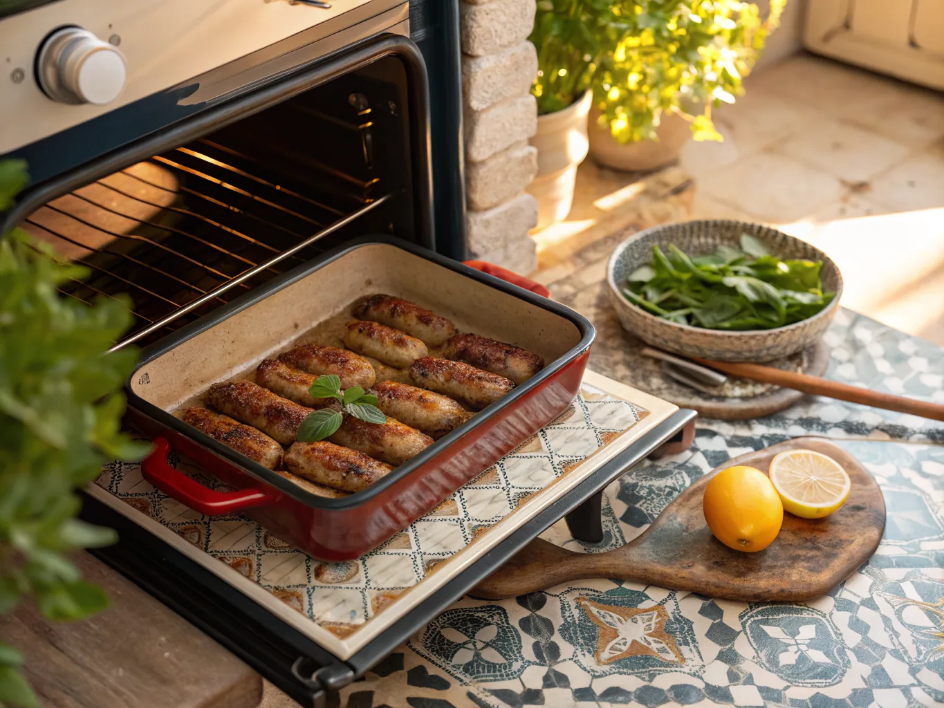 Izmir Köfte in the oven