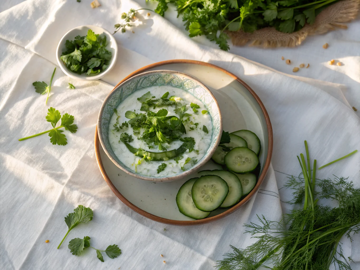 Mast-o-Khiar (Yaourt au Concombre et Menthe Persane)