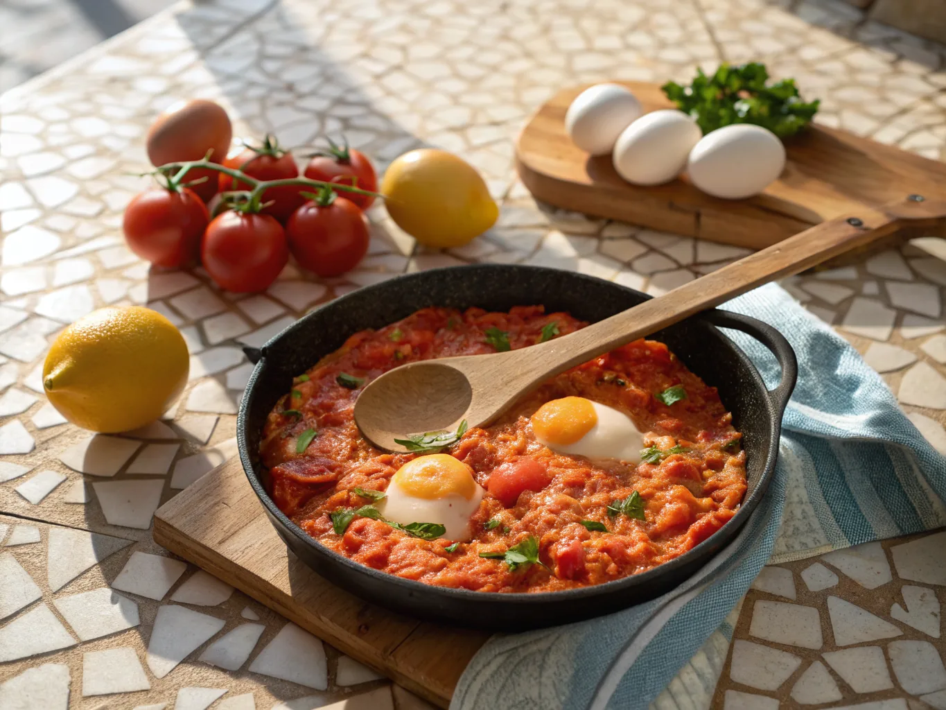 Menemen Turc aux Œufs et Tomates