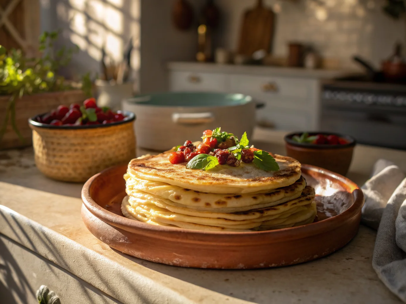 Msemen (Moroccan Layered Pancakes)
