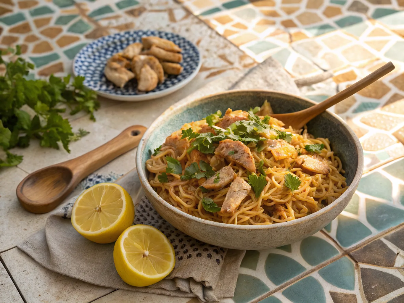 Nouilles Libanaises au Poulet et Citron (Riz bi Djej)