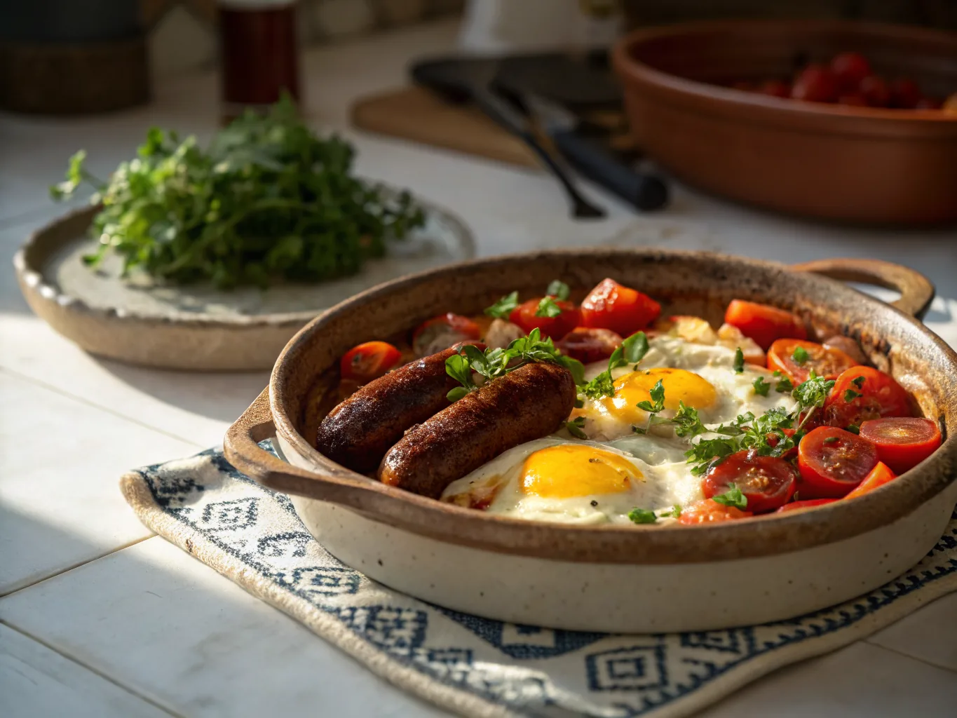 Ojja Merguez (Œufs à la Merguez et Tomate)