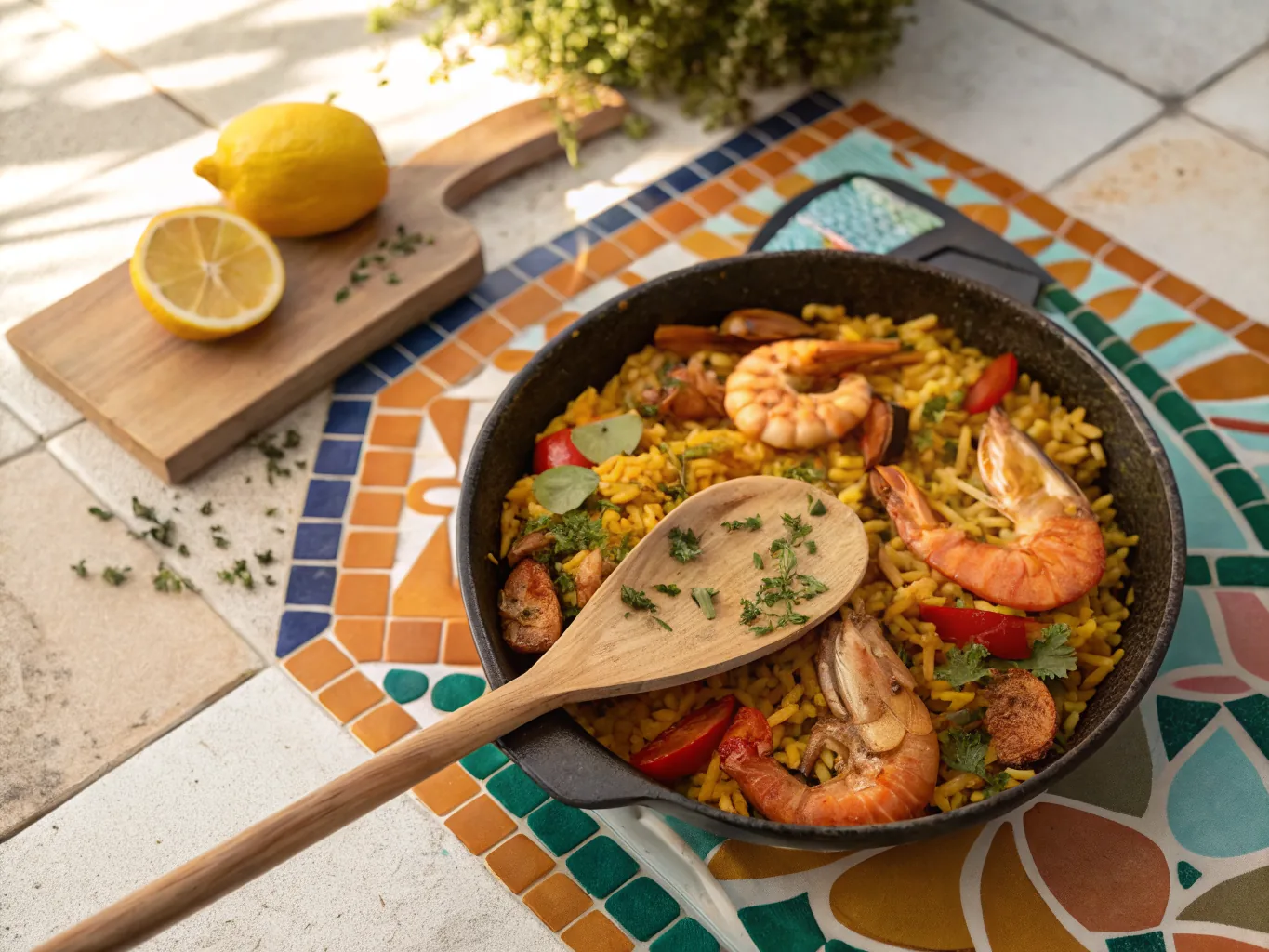 Seafood and Chicken Paella