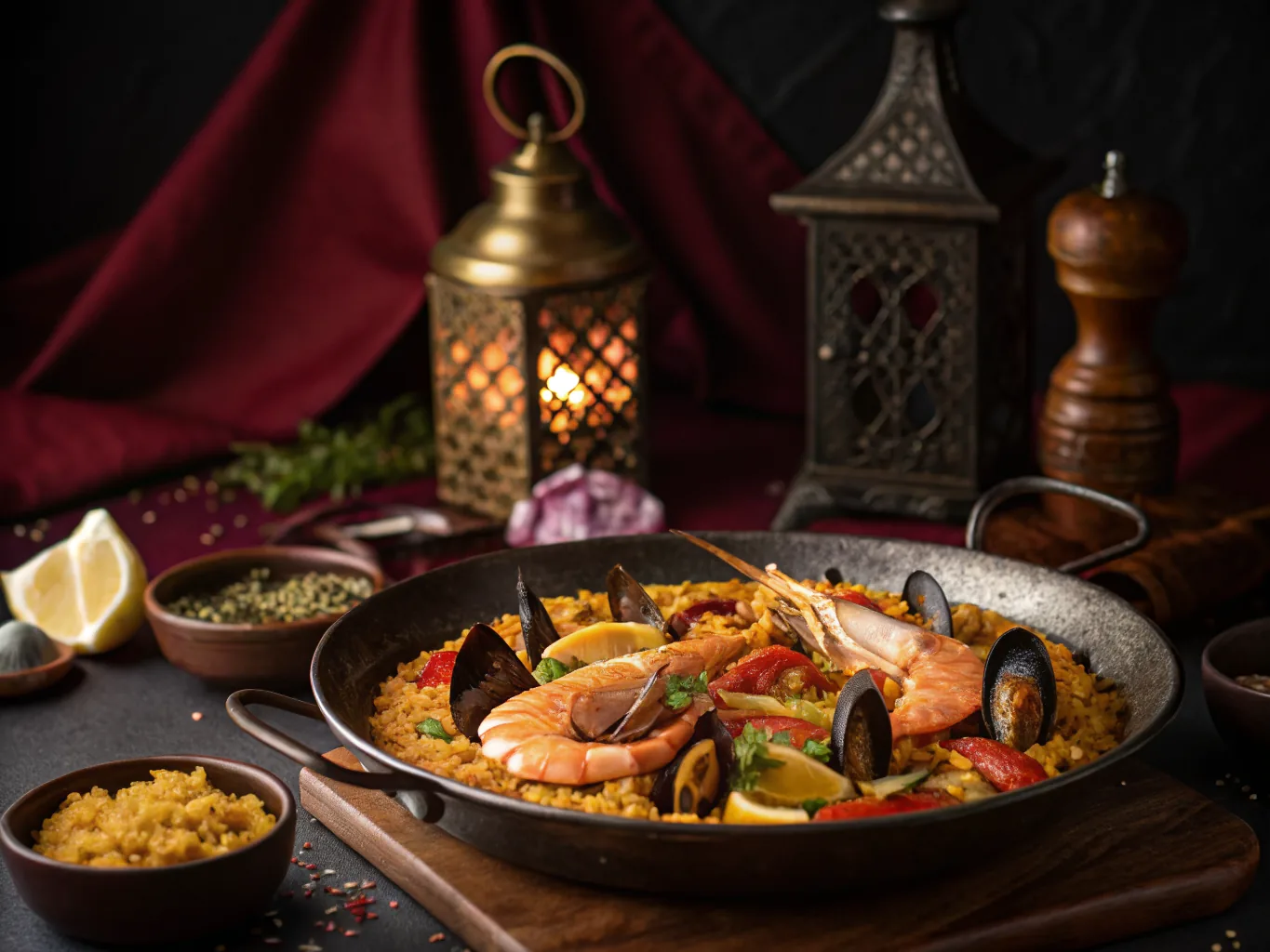 Halal Seafood Paella