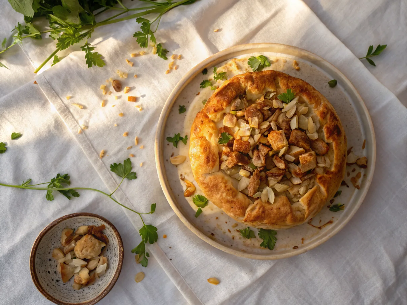 Moroccan Pastilla with Chicken and Almonds (Bastila)