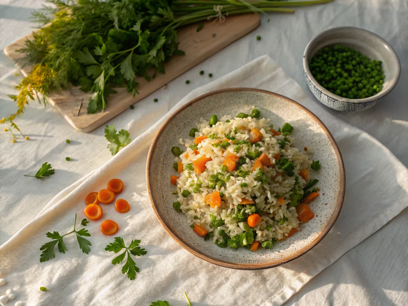 Pea and Carrot Pilaf (Bezelyeli Pilav)