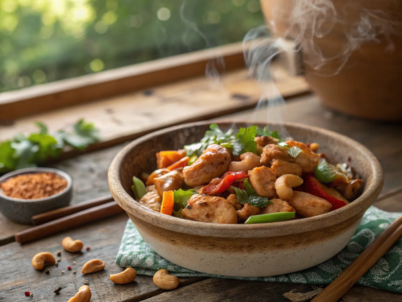 Chicken with Cashew Nuts and Crunchy Vegetables