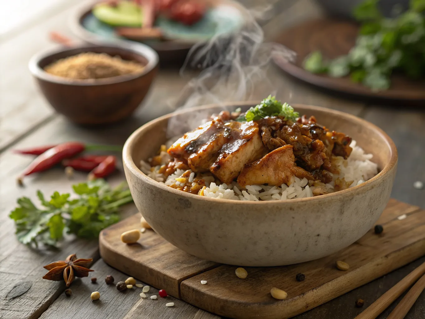 Halal Chicken Teriyaki with Fragrant Rice
