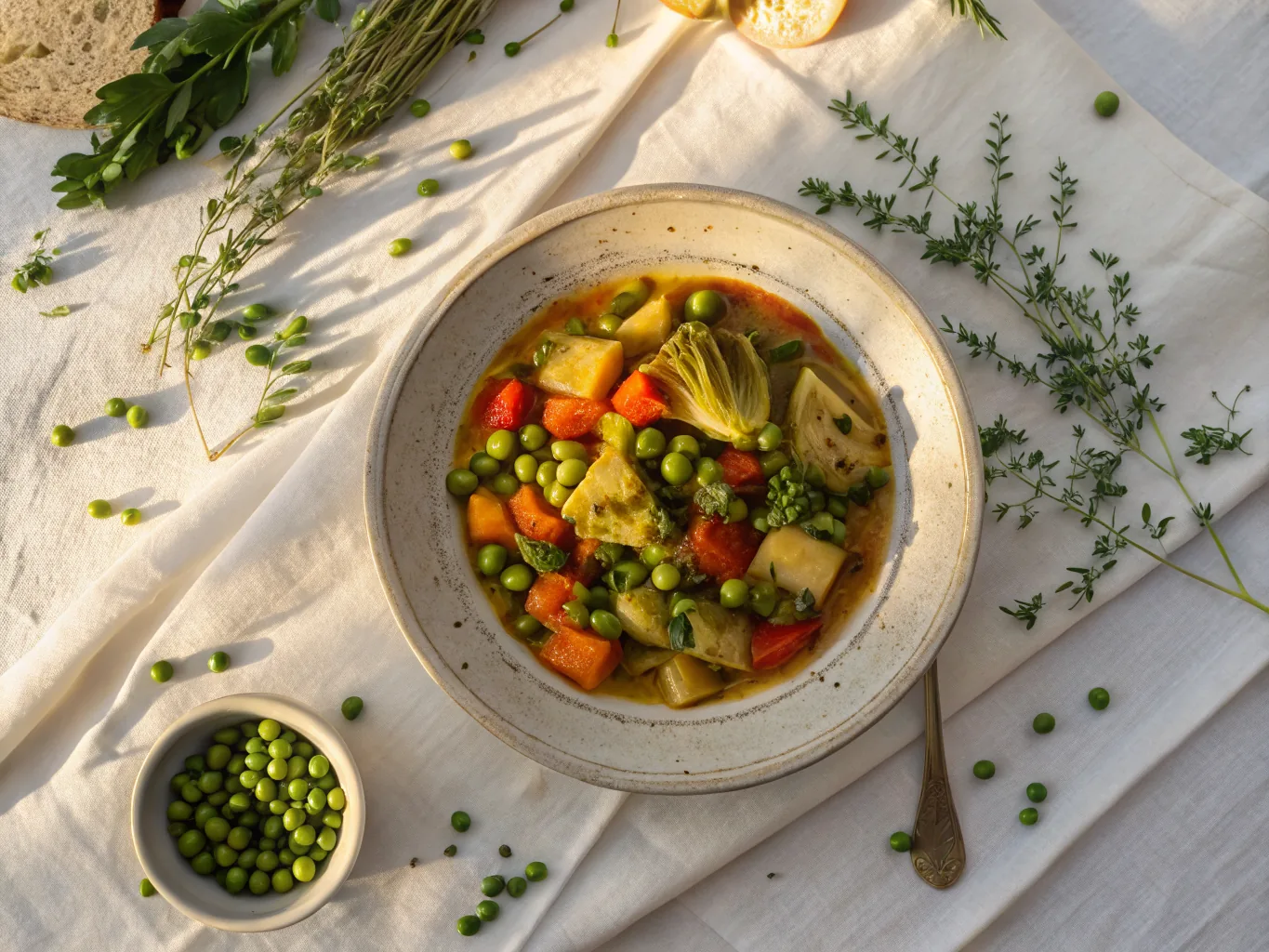 Ragoût d'Artichauts aux Petits Pois à l'Italienne (Vignarola)