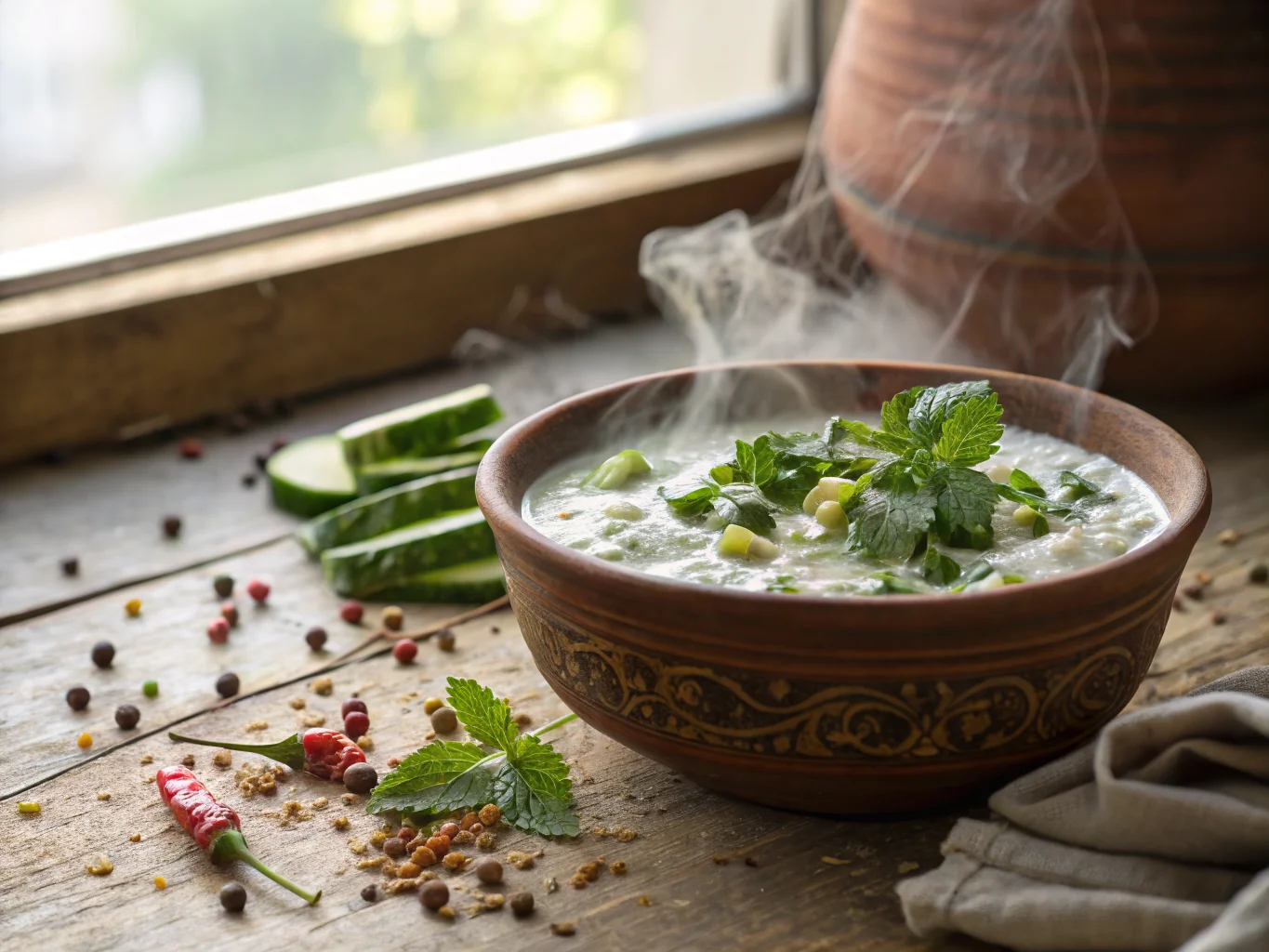 Raïta au Concombre et à la Menthe (Raita indienne)