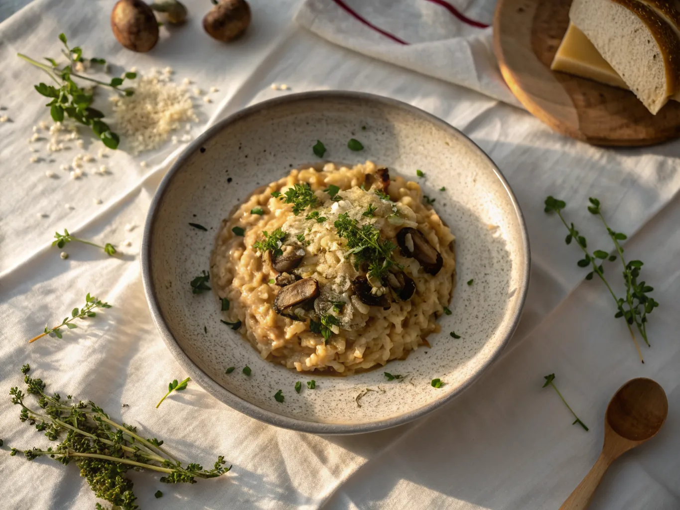 Risotto Aux Champignons Et Parmesan