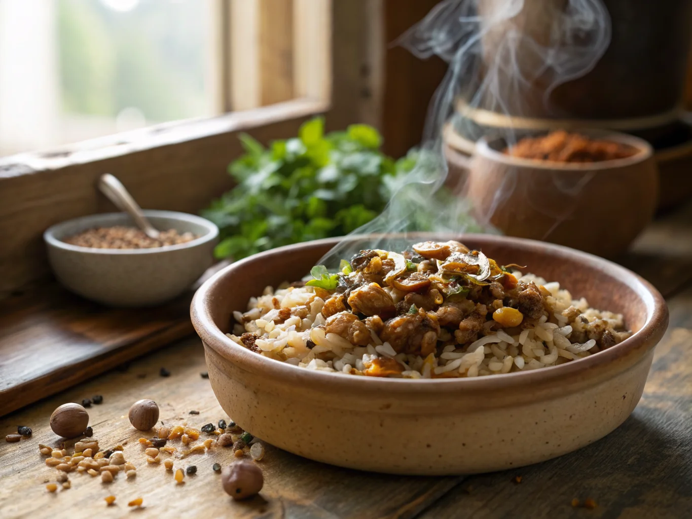 Lebanese Rice with Lentils and Caramelized Onions (Moudardara)