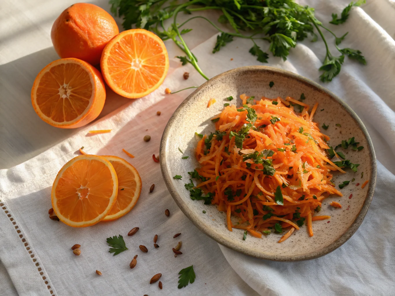 Algerian Grated Carrot Salad with Orange and Cumin (Cold Chouchouka Reinvented)