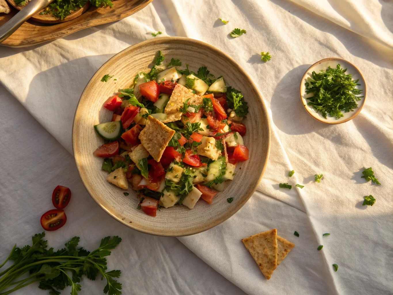Salade Fattouche Libanaise aux Légumes Croquants