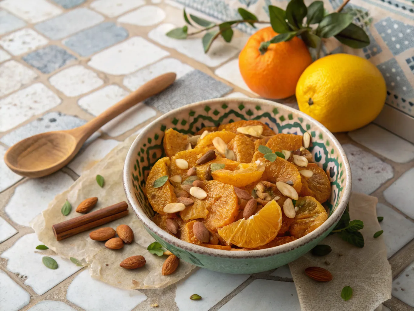 Moroccan Orange Salad with Cinnamon and Almonds