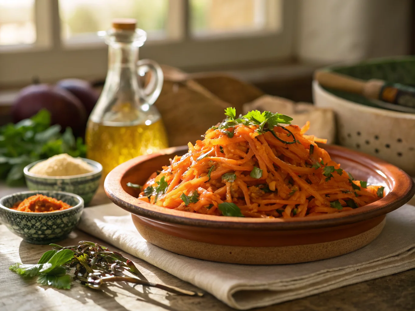 Moroccan Shredded Carrot Salad with Orange and Cumin