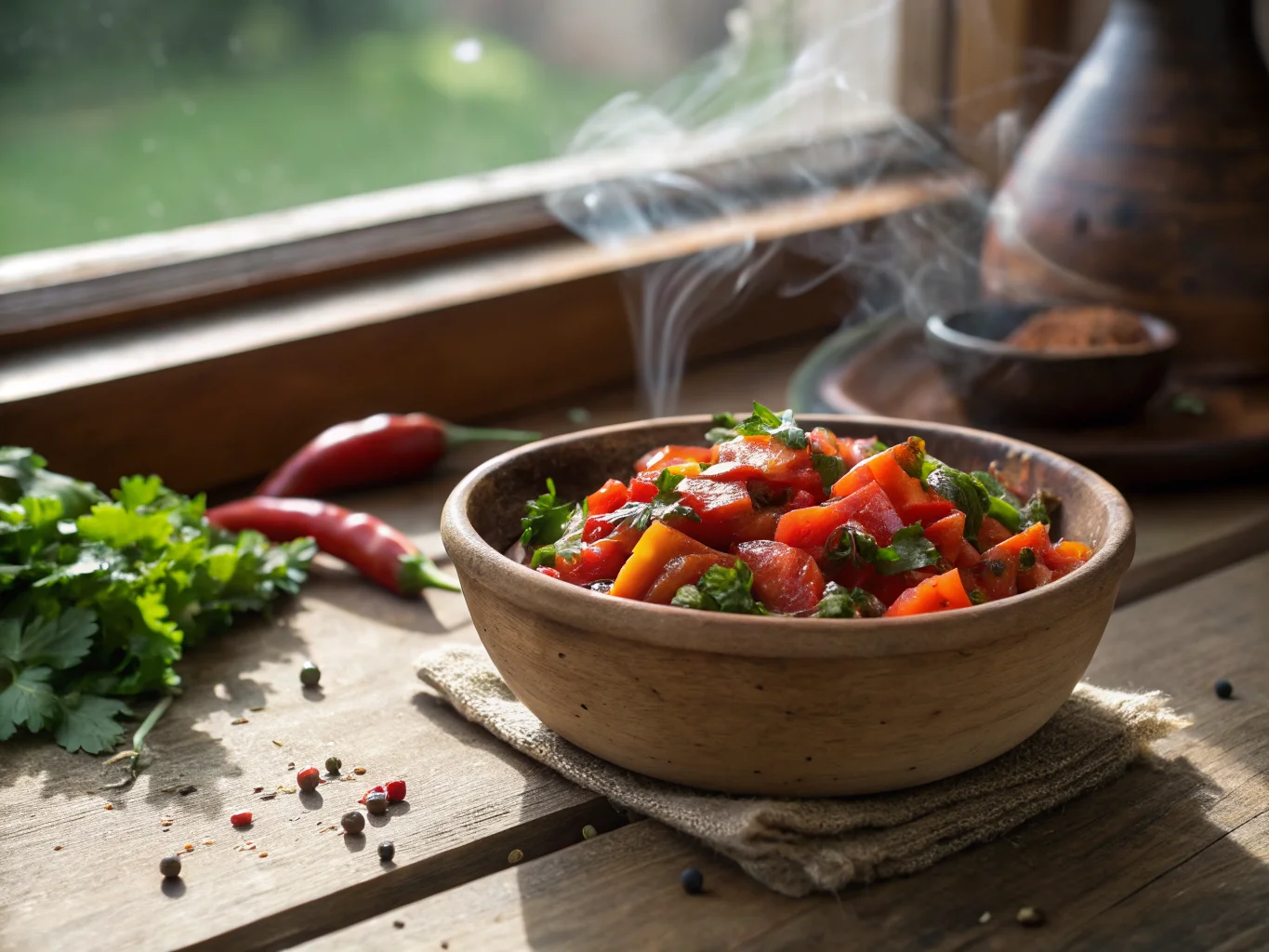 Salade Mechouia Algérienne aux Poivrons et Tomates
