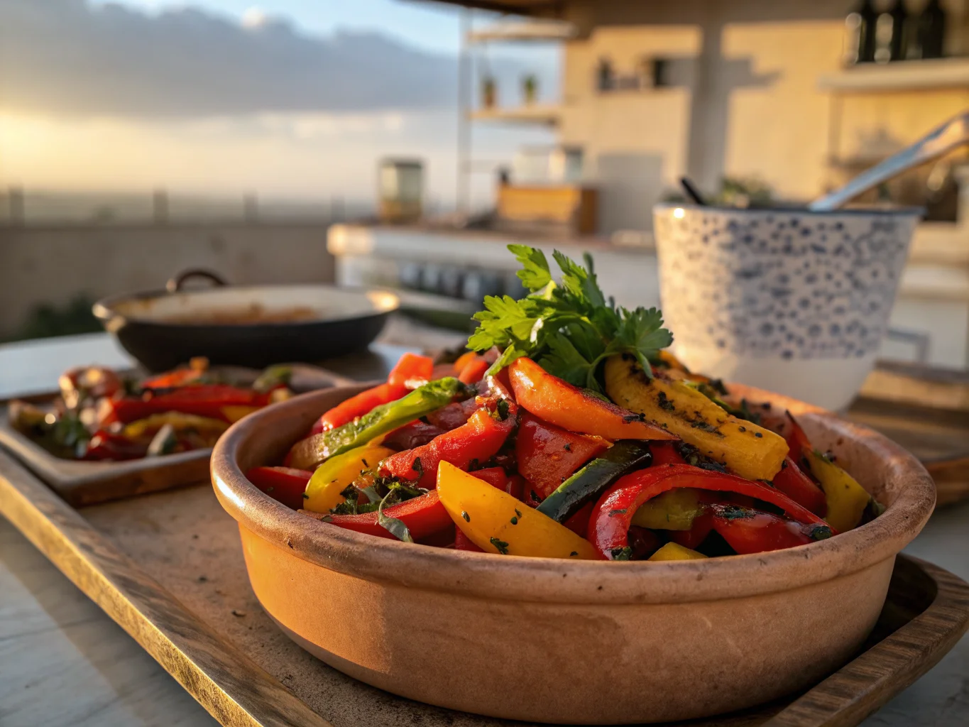 Tunisian Mechouia Salad (Grilled Pepper Salad)