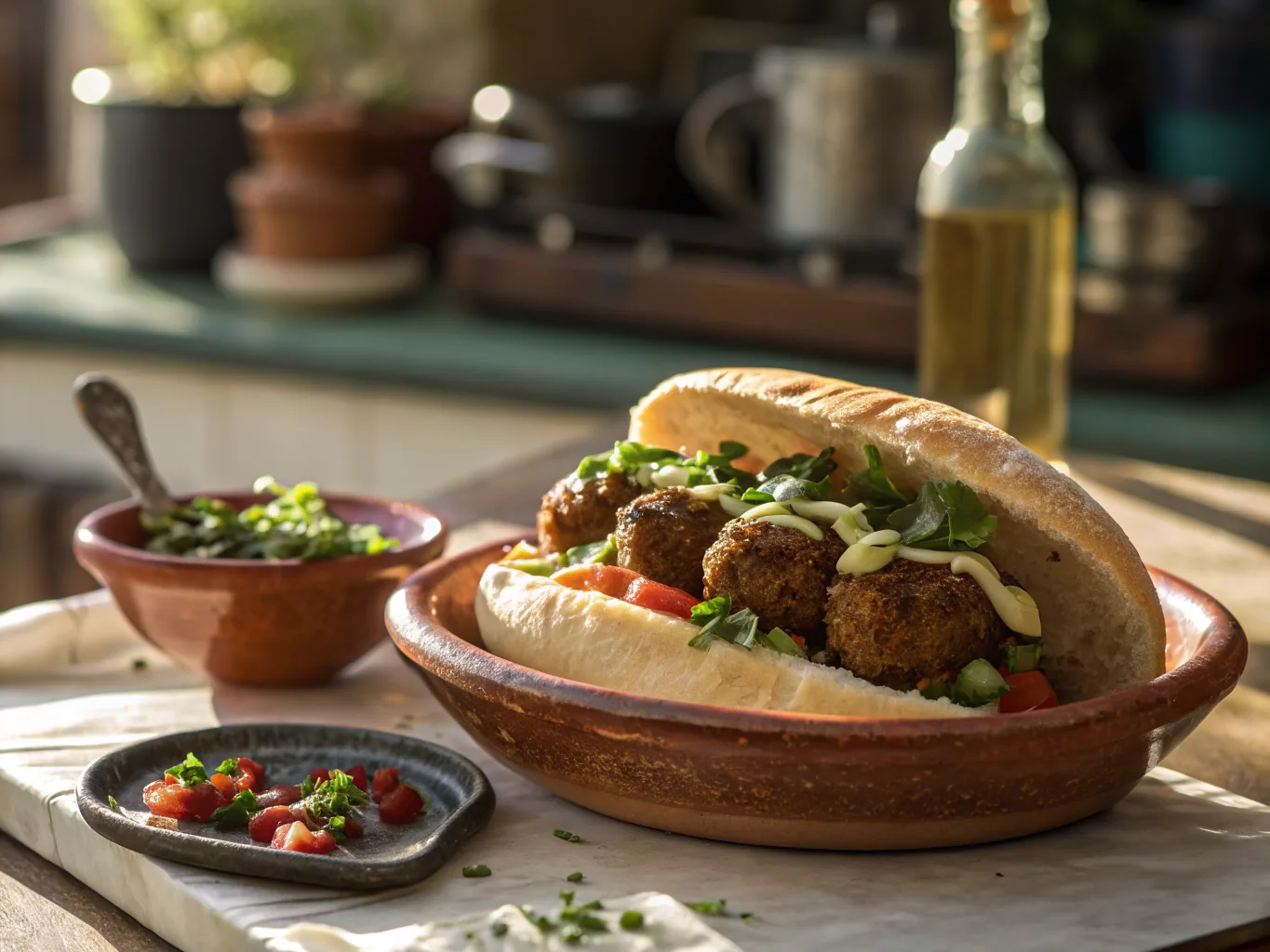 Sandwich Égyptien aux Fèves (Ta'miya Falafel)