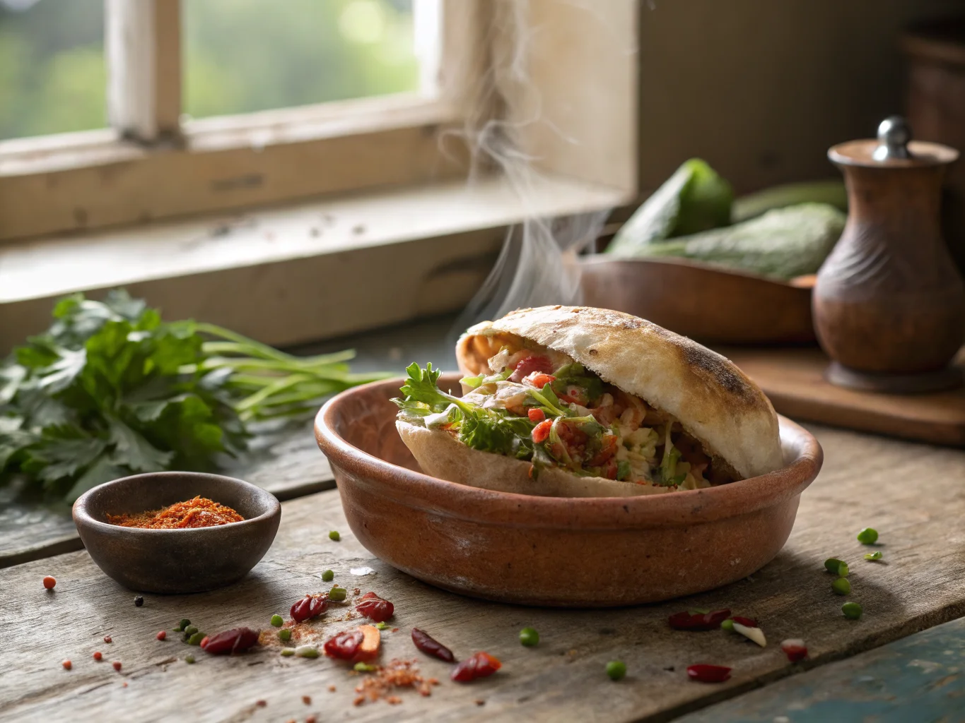 Sandwich Libanais au Chou Farci et Tahini (Malfouf Sandwich)