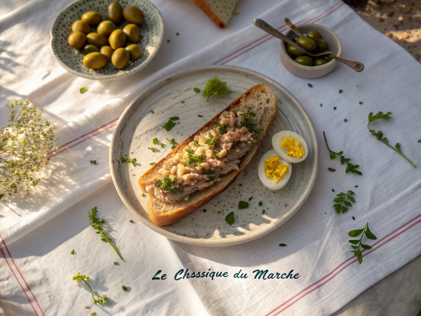 Tunisian Tuna, Hard-Boiled Egg and Olive Sandwich (The Market Classic)