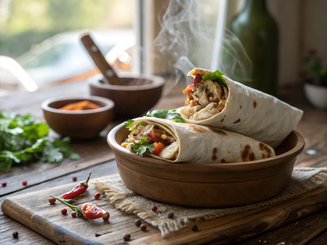 Turkish Chicken Wrap (Tavuk Dürüm)