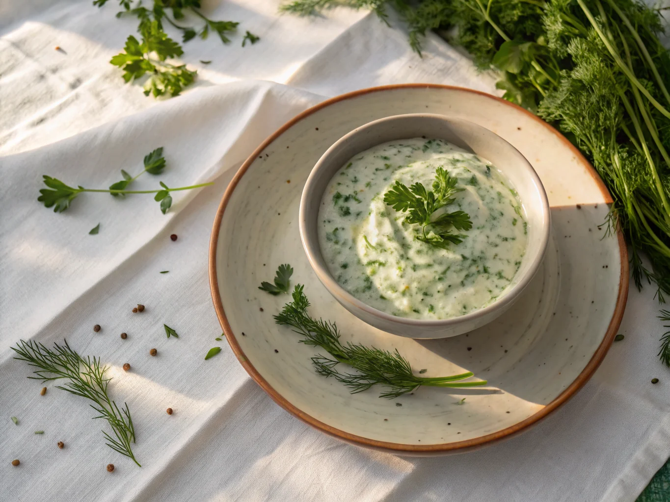 Dill and Mint Yogurt Sauce (Cacık reimagined)