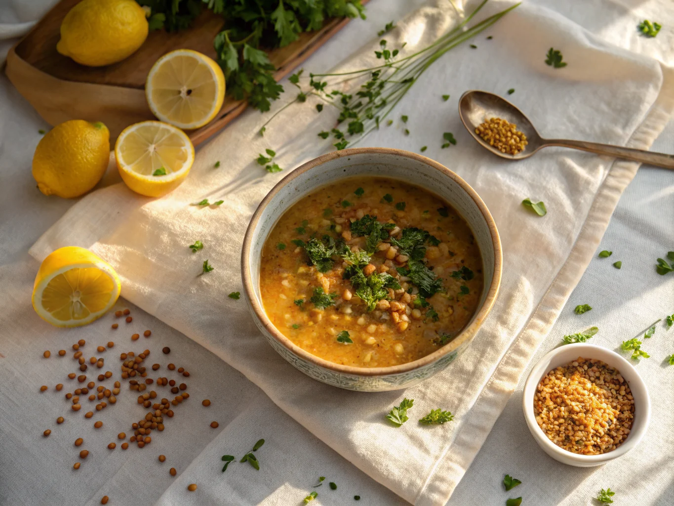 Lebanese Lentil and Lemon Soup (Shorbat Adas)
