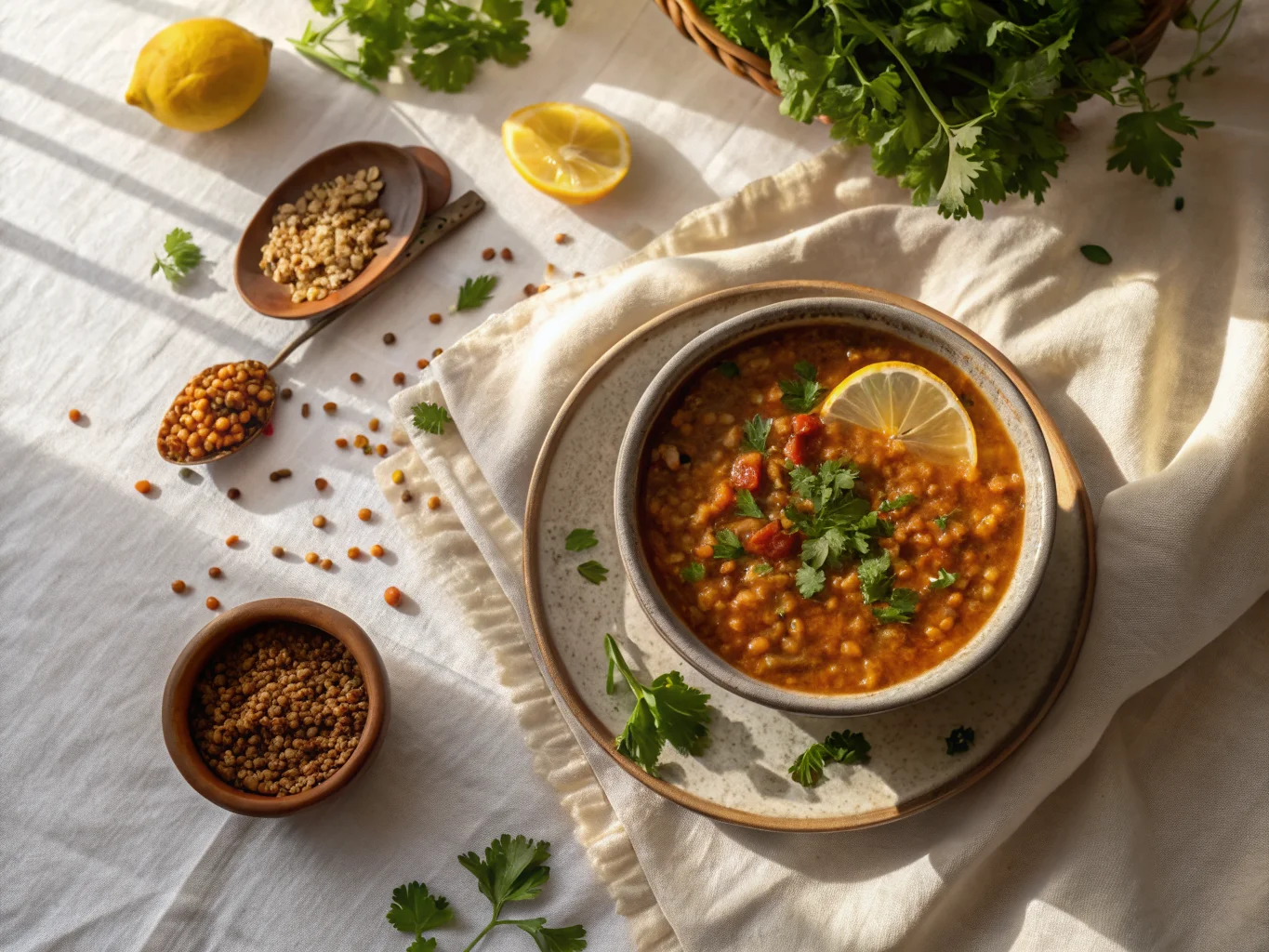 Moroccan Lentil and Lemon Soup (Harira with Lentils)