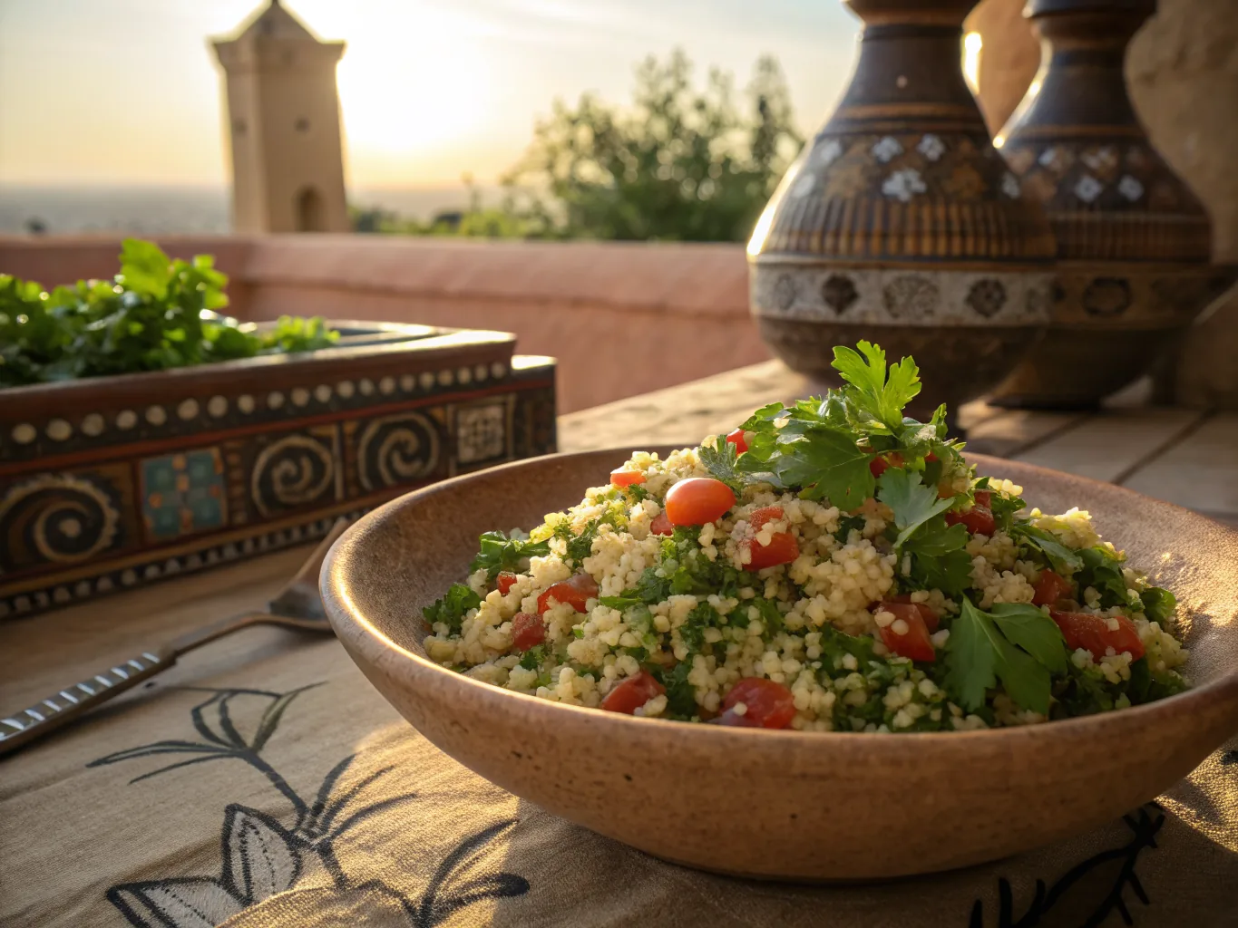 Tabboulé libanais au boulghour et persil