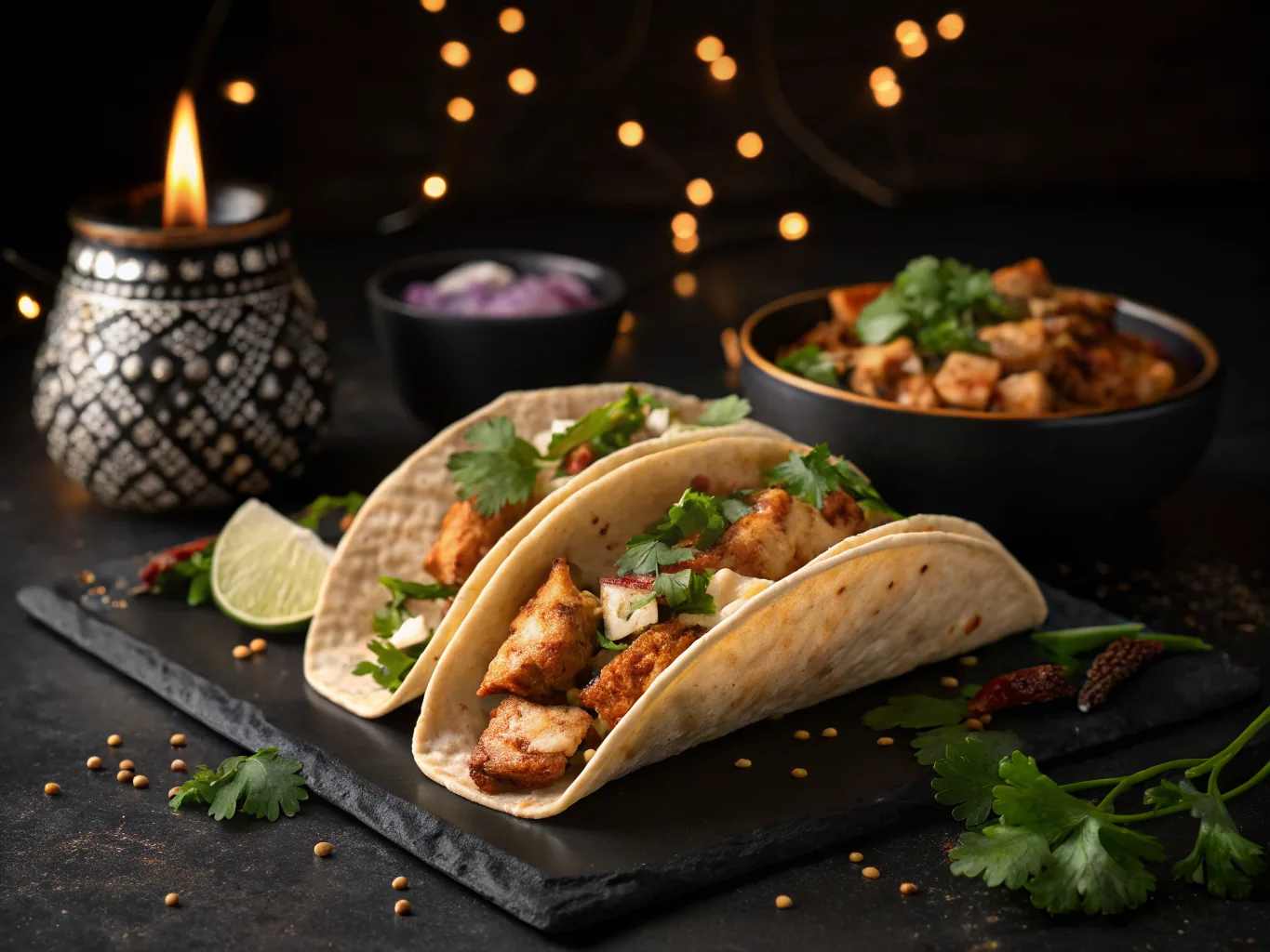 Halal Mexican Chicken Tacos