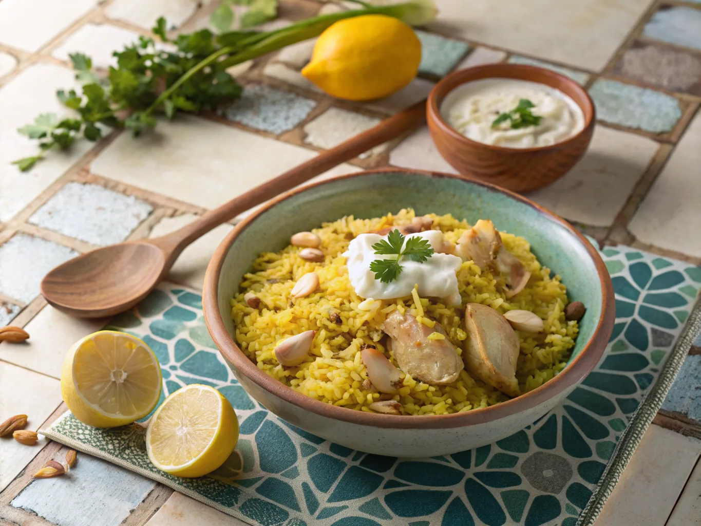 Tahchin Morgh (Persian Saffron Rice with Chicken and Yogurt)
