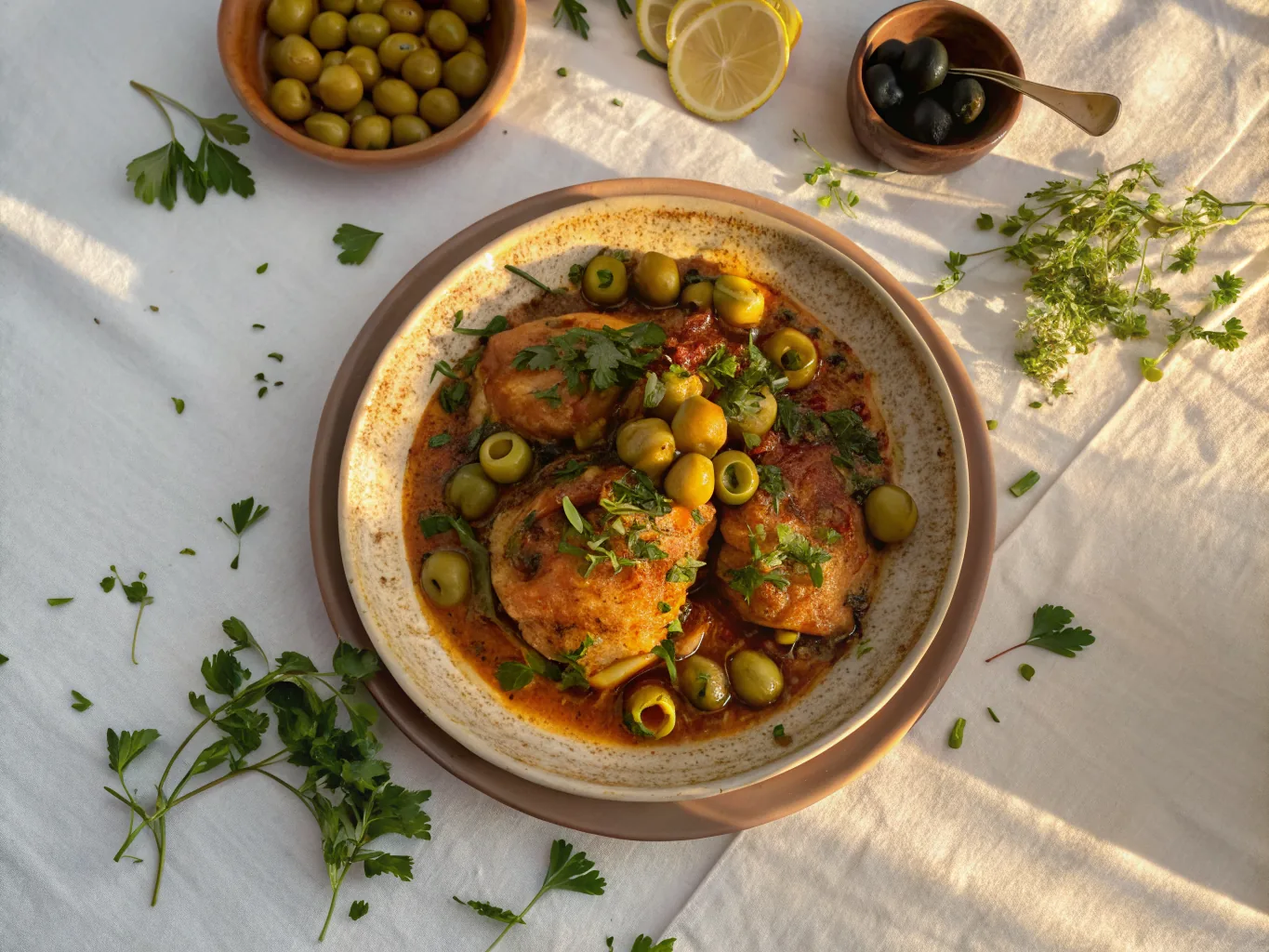Chicken Tagine with Preserved Lemons and Olives