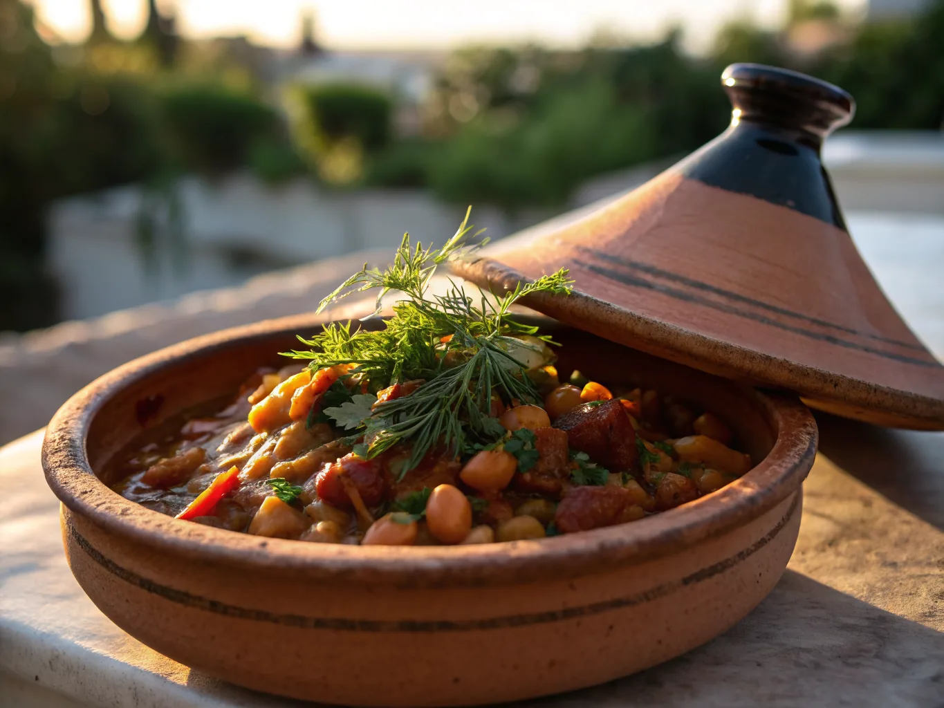 Tajine Tunisien aux Fèves et à l'Aneth (Mloukhia aux Fèves)