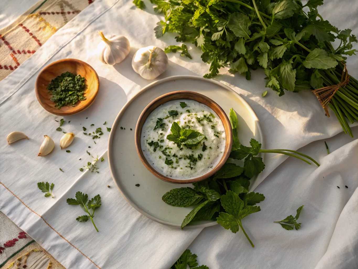 Yogourt à l'Ail et à la Menthe (Cacık) - Sauce Turque
