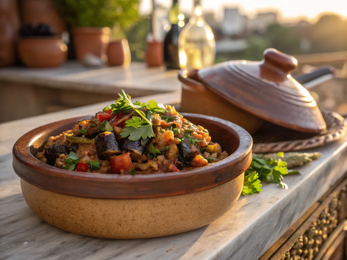 Salade cuite marocaine (Zaâlouk d'aubergines)